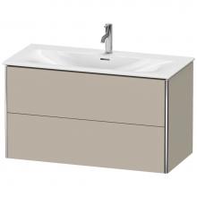 Duravit XS432506060 - Duravit XSquare Two Drawer Wall-Mount Vanity Unit Taupe