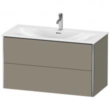 Duravit XS432509292 - Duravit XSquare Two Drawer Wall-Mount Vanity Unit Stone Gray