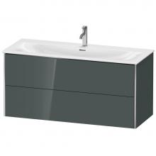 Duravit XS432603838 - Duravit XSquare Two Drawer Wall-Mount Vanity Unit Dolomite Gray