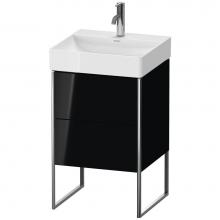 Duravit XS443904040 - Duravit XSquare Two Drawer Floorstanding Vanity Unit Cappuccino