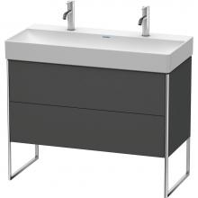 Duravit XS444404949 - Duravit XSquare Two Drawer Floorstanding Vanity Unit Graphite