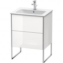 Duravit XS444502222 - Duravit XSquare Two Drawer Floorstanding Vanity Unit White