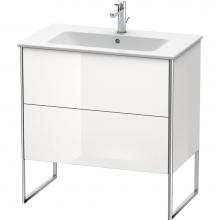 Duravit XS444602222 - Duravit XSquare Two Drawer Floorstanding Vanity Unit White