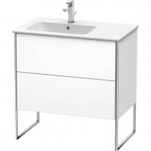 Duravit XS445001818 - Duravit XSquare Two Drawer Floorstanding Vanity Unit White