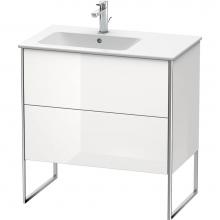 Duravit XS445002222 - Duravit XSquare Two Drawer Floorstanding Vanity Unit White