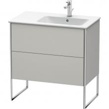 Duravit XS445200707 - Duravit XSquare Two Drawer Floorstanding Vanity Unit Concrete Gray