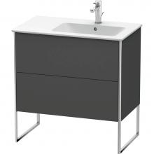 Duravit XS445204949 - Duravit XSquare Two Drawer Floorstanding Vanity Unit Graphite