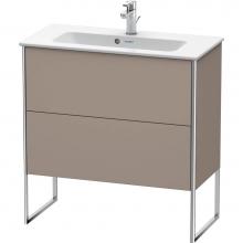 Duravit XS445504343 - Duravit XSquare Two Drawer Floorstanding Vanity Unit Basalt