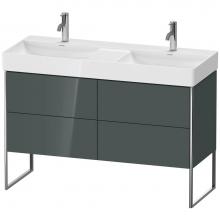 Duravit XS445603838 - Duravit XSquare Four Drawer Floorstanding Vanity Unit Dolomite Gray