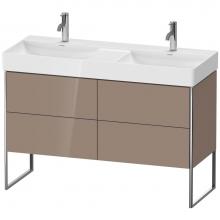 Duravit XS445608686 - Duravit XSquare Four Drawer Floorstanding Vanity Unit Cappuccino