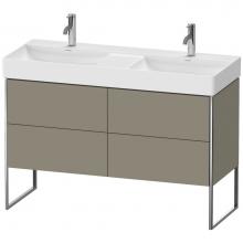 Duravit XS445609292 - Duravit XSquare Four Drawer Floorstanding Vanity Unit Stone Gray