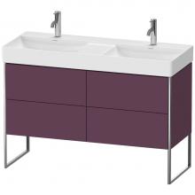 Duravit XS445609494 - Duravit XSquare Four Drawer Floorstanding Vanity Unit Aubergine