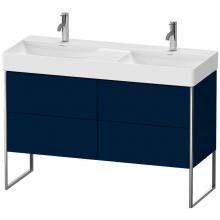 Duravit XS445609898 - Duravit XSquare Four Drawer Floorstanding Vanity Unit Midnight Blue