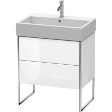 Duravit XS447402222 - Duravit XSquare Two Drawer Floorstanding Vanity Unit White