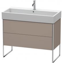 Duravit XS447604343 - Duravit XSquare Two Drawer Floorstanding Vanity Unit Basalt