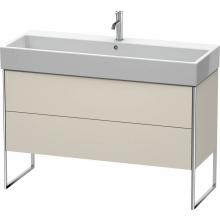 Duravit XS447709191 - Duravit XSquare Two Drawer Floorstanding Vanity Unit Taupe