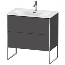 Duravit XS452404949 - Duravit XSquare Two Drawer Floorstanding Vanity Unit Graphite