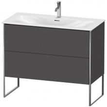 Duravit XS452504949 - Duravit XSquare Two Drawer Floorstanding Vanity Unit Graphite