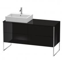 Duravit XS4923L4040 - Duravit XSquare Four Drawer Vanity Unit For Console Black