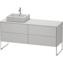 Duravit XS4924L3939 - Duravit XSquare Four Drawer Vanity Unit For Console Nordic White