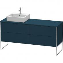 Duravit XS4924L9898 - Duravit XSquare Four Drawer Vanity Unit For Console Midnight Blue