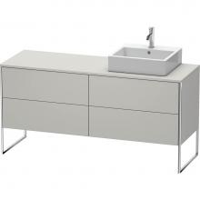 Duravit XS4924R0707 - Duravit XSquare Four Drawer Vanity Unit For Console Concrete Gray