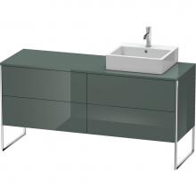 Duravit XS4924R3838 - Duravit XSquare Four Drawer Vanity Unit For Console Dolomite Gray