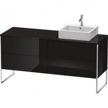 Duravit XS4924R4040 - Duravit XSquare Four Drawer Vanity Unit For Console Black