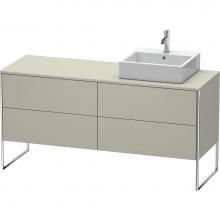 Duravit XS4924R6060 - Duravit XSquare Four Drawer Vanity Unit For Console Taupe