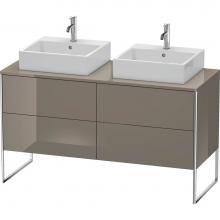 Duravit XS4926B8989 - Duravit XSquare Four Drawer Vanity Unit For Console Flannel Gray