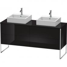 Duravit XS4927B4040 - Duravit XSquare Four Drawer Vanity Unit For Console Black