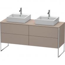 Duravit XS4927B4343 - Duravit XSquare Four Drawer Vanity Unit For Console Basalt