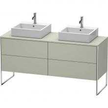 Duravit XS4927B6060 - Duravit XSquare Four Drawer Vanity Unit For Console Taupe