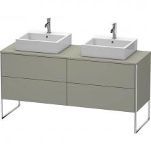 Duravit XS4927B9292 - Duravit XSquare Four Drawer Vanity Unit For Console Stone Gray