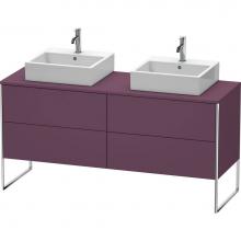 Duravit XS4927B9494 - Duravit XSquare Four Drawer Vanity Unit For Console Aubergine