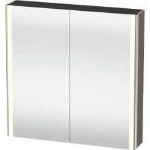 Duravit XS711209090 - Duravit XSquare Mirror Cabinet with lighting  Flannel Gray Satin Matte