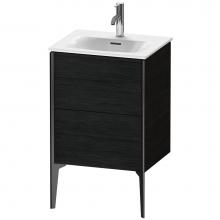 Duravit XV40690B216 - XViu Two Drawer Floorstanding Vanity Unit Oak Black