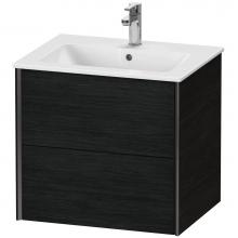 Duravit XV41250B216 - XViu Two Drawer Wall-Mount Vanity Unit Oak Black