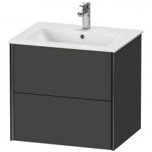 Duravit XV41250B280 - XViu Two Drawer Wall-Mount Vanity Unit Graphite