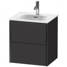 Duravit XV41310B280 - XViu Two Drawer Wall-Mount Vanity Unit Graphite