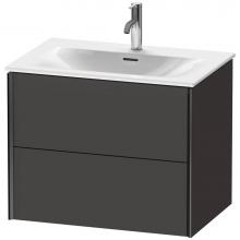 Duravit XV41330B280 - XViu Two Drawer Wall-Mount Vanity Unit Graphite