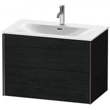 Duravit XV41340B216 - XViu Two Drawer Wall-Mount Vanity Unit Oak Black