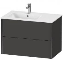 Duravit XV41580B280 - XViu Two Drawer Wall-Mount Vanity Unit Graphite