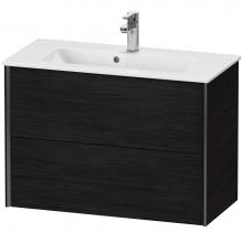 Duravit XV41790B216 - XViu Two Drawer Wall-Mount Vanity Unit Oak Black