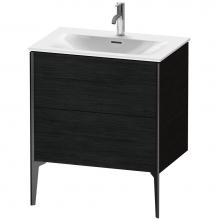 Duravit XV43010B216 - XViu One Drawer Floorstanding Vanity Unit Oak Black