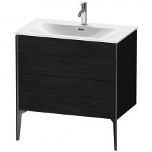 Duravit XV43020B216 - XViu Two Drawer Floorstanding Vanity Unit Oak Black