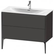 Duravit XV43030B280 - XViu Two Drawer Floorstanding Vanity Unit Graphite