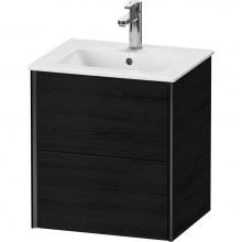 Duravit XV43150B216 - XViu Two Drawer Wall-Mount Vanity Unit Oak Black