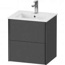 Duravit XV43150B249 - XViu Two Drawer Wall-Mount Vanity Unit Graphite