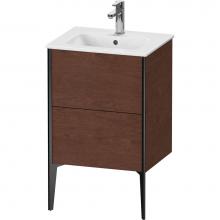 Duravit XV44590B213 - XViu Two Drawer Floorstanding Vanity Unit American Walnut